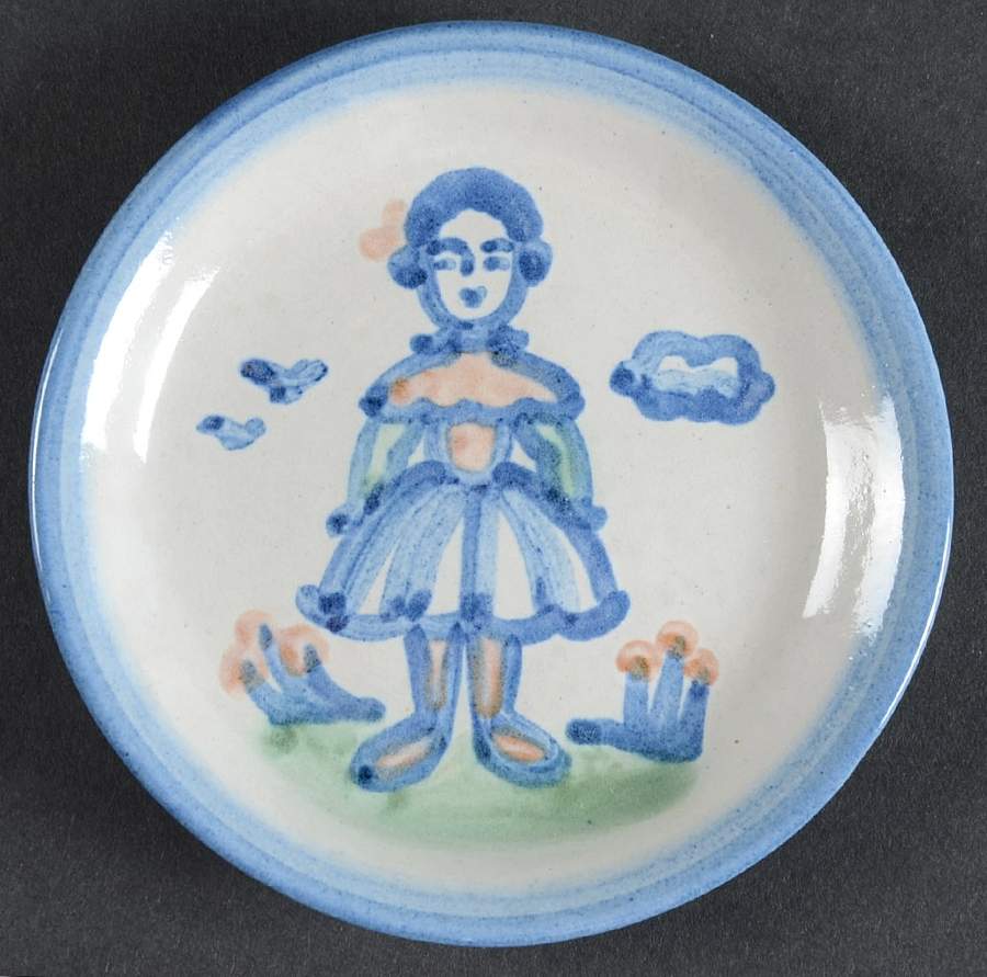 Country Scene Blue Coaster by M A Hadley-1