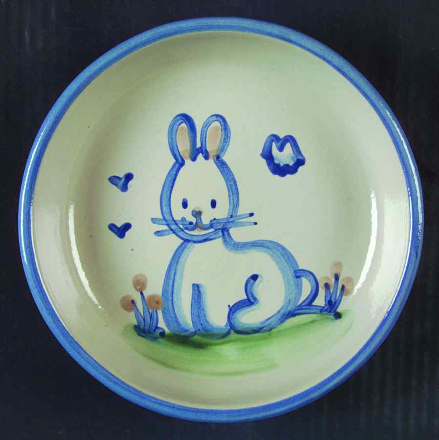 Country Scene Blue 7" Individual Pasta Bowl by M A Hadley-1