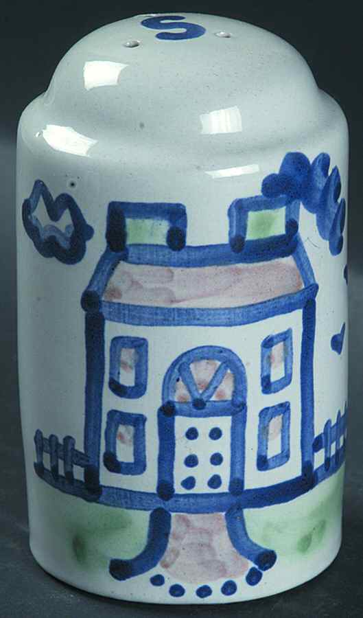Country Scene Blue Oversized Salt Shaker by M A Hadley-1