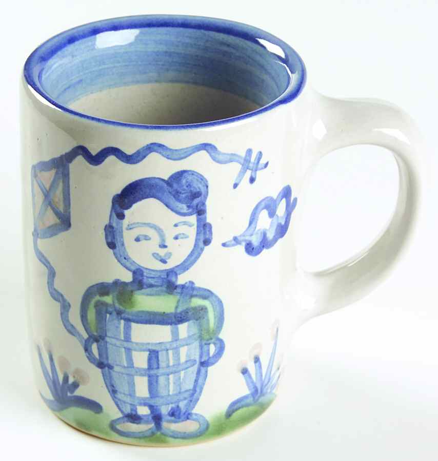 Country Scene Blue Mug by M A Hadley-1