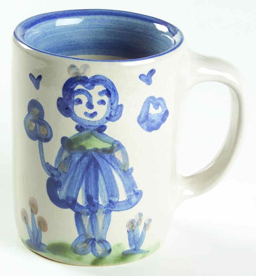 Country Scene Blue Mug by M A Hadley-1
