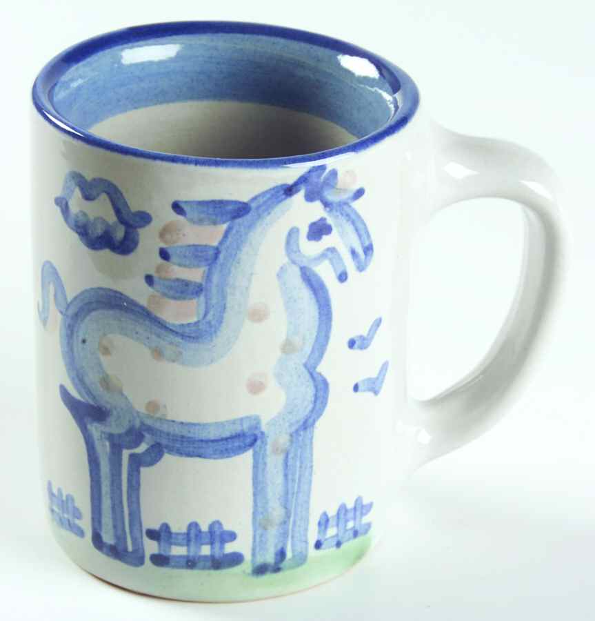 Country Scene Blue Mug by M A Hadley-1