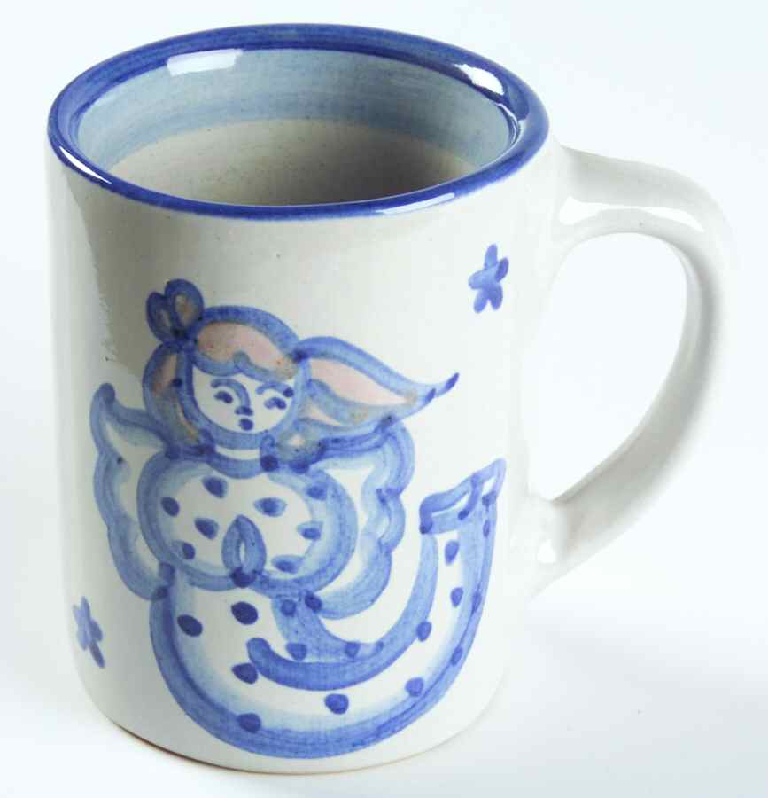 Country Scene Blue Mug by M A Hadley-1