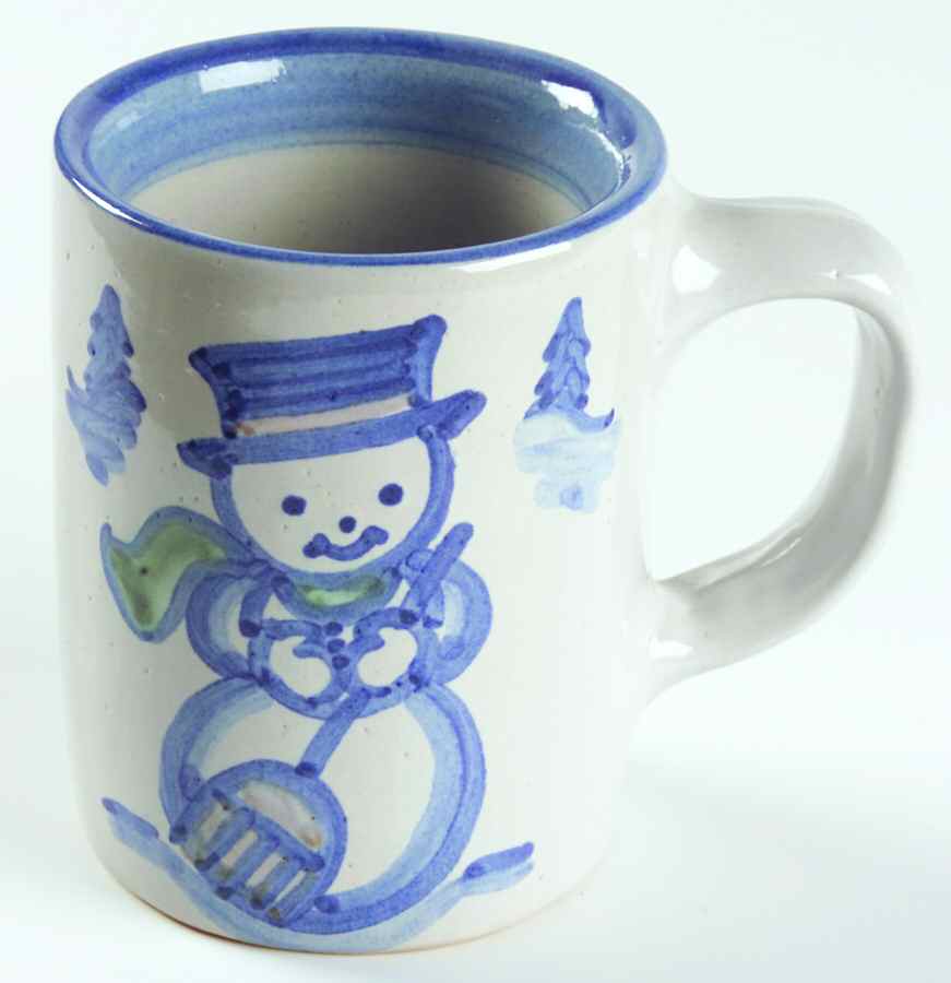 Country Scene Blue Mug by M A Hadley-1