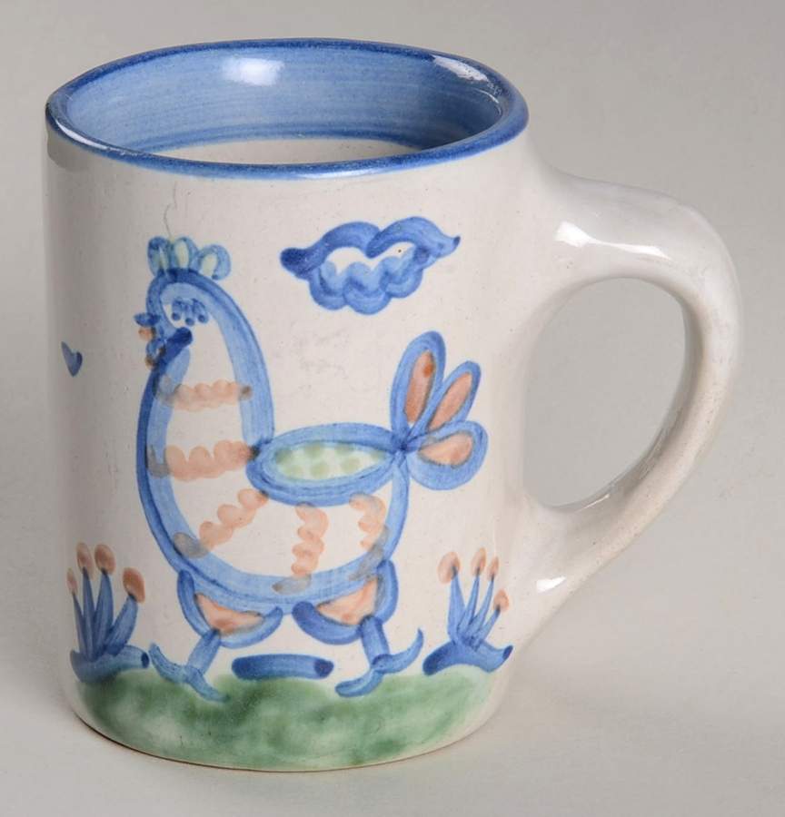 Country Scene Blue Mug by M A Hadley-1