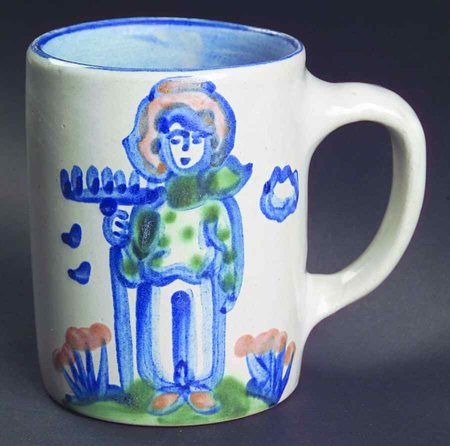 Country Scene Blue Mug by M A Hadley-1