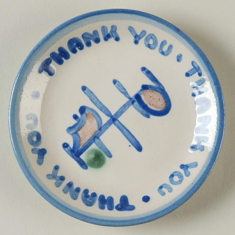 Country Scene Blue Coaster by M A Hadley-1