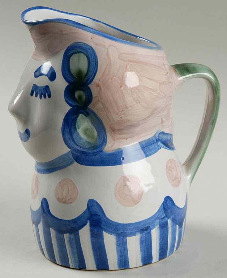 Country Scene Blue 26 Oz Pitcher by M A Hadley-1