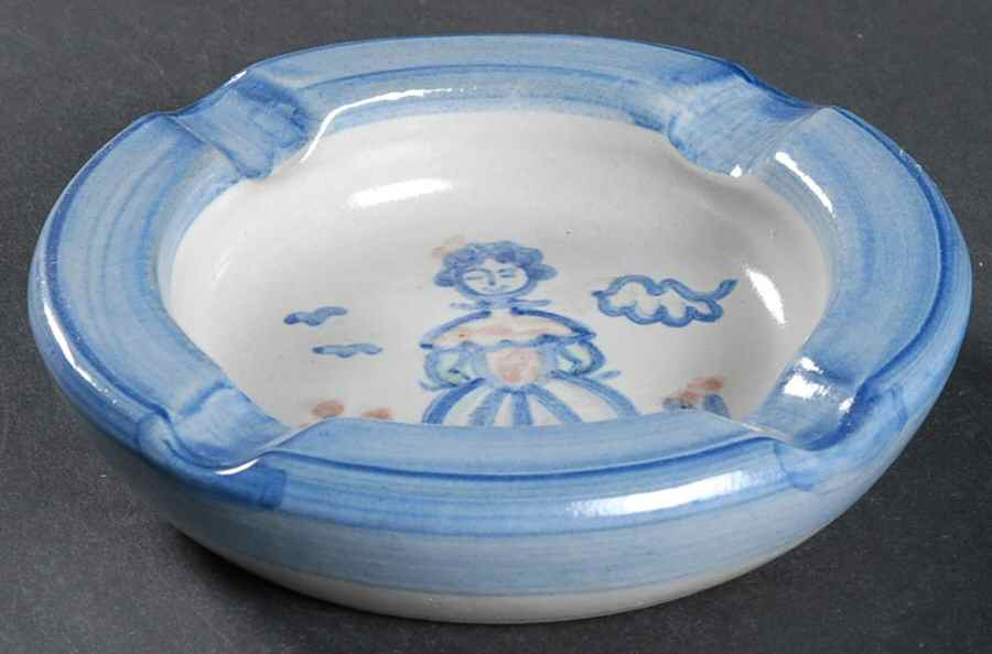 Country Scene Blue 5" Ashtray by M A Hadley-1