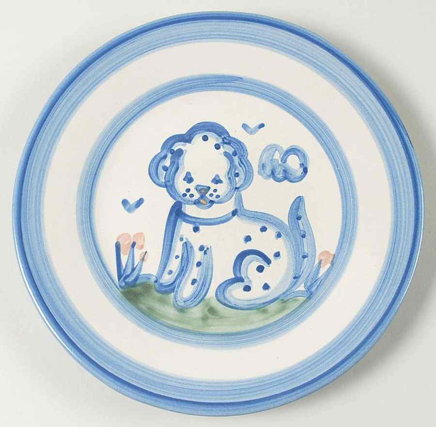 Country Scene Blue Salad Plate by M A Hadley-1