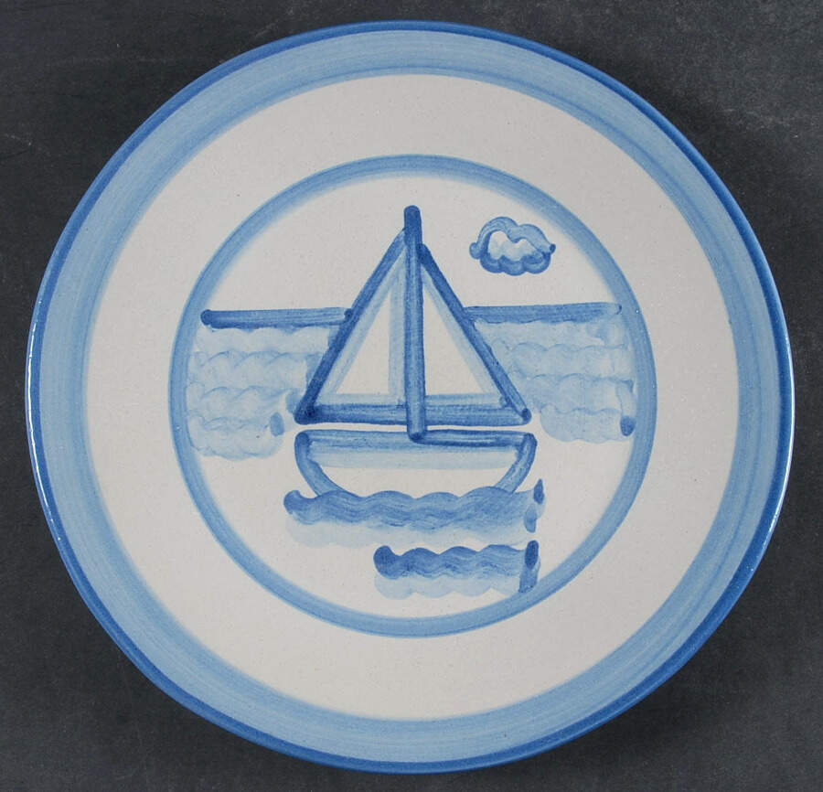 Sailboat Luncheon Plate by M A Hadley-1