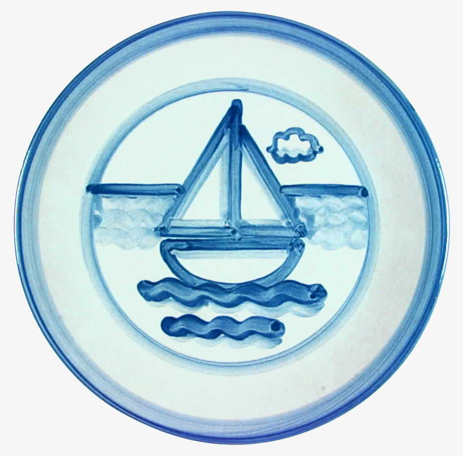 Sailboat Dinner Plate by M A Hadley-1