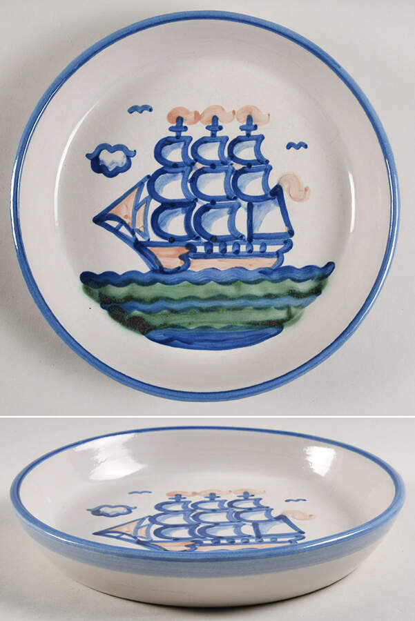 Ship & Whale Pie Serving Plate by M A Hadley-1