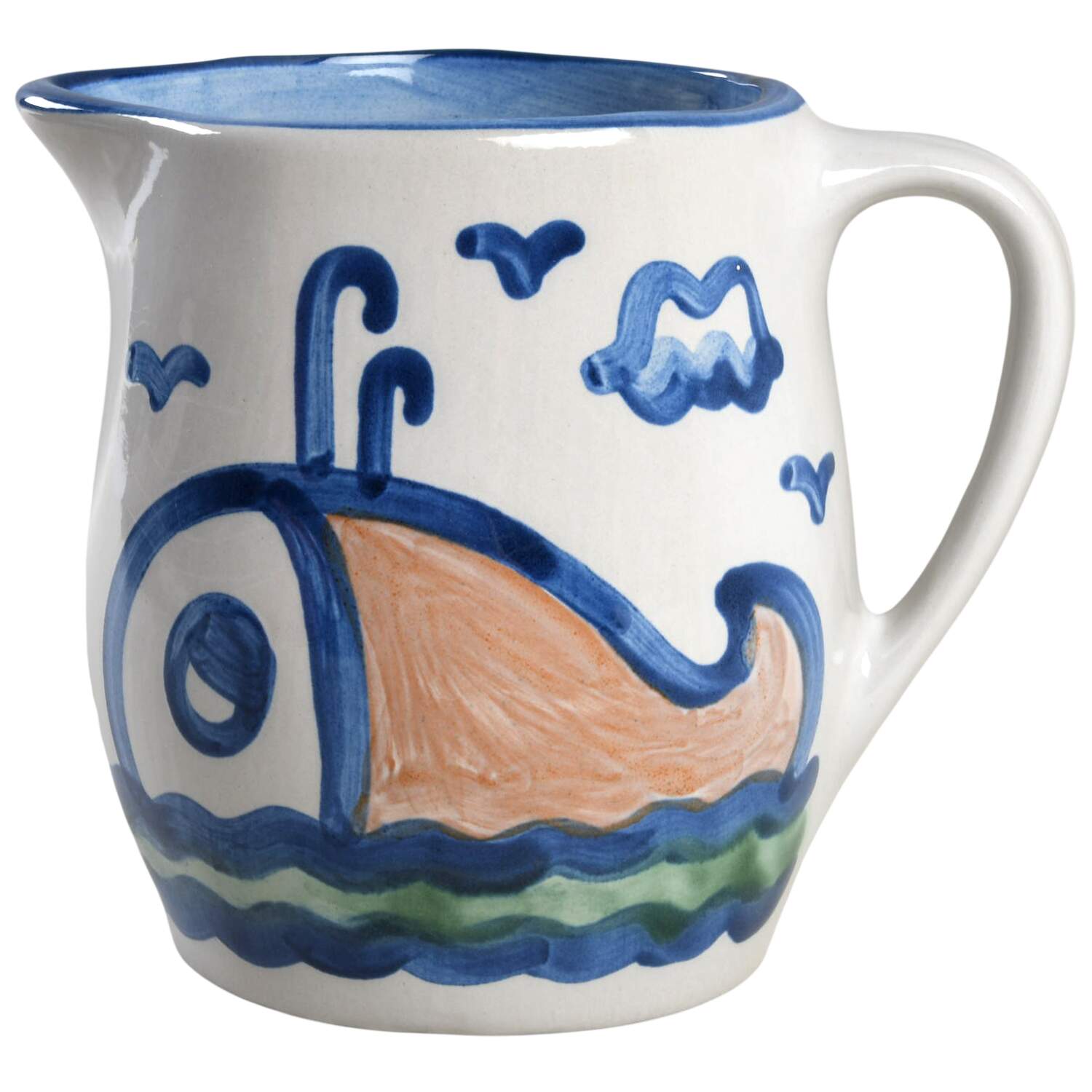 Ship & Whale 48 Oz Pitcher by M A Hadley-1