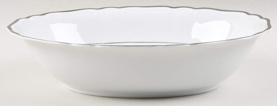 Silver Sonata 10" Oval Vegetable Bowl by Harmony House China-1