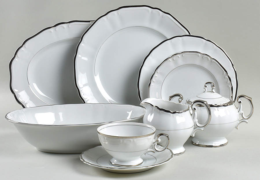 Silver Sonata 45 Piece Starter Set by Harmony House China-1