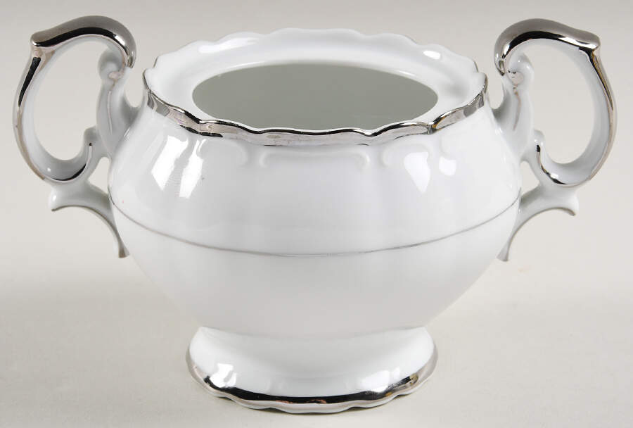 Silver Sonata Sugar Bowl No Lid by Harmony House China-1