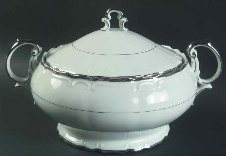 Silver Sonata Round Covered Vegetable by Harmony House China-1