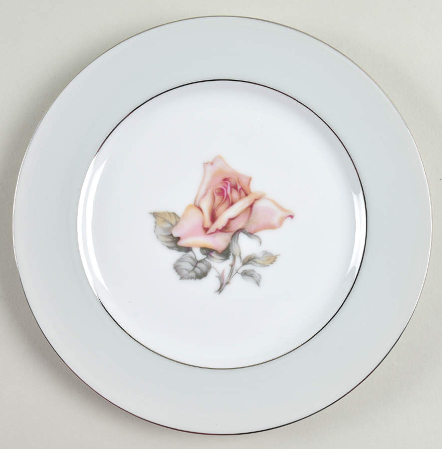 Damask Rose Salad Plate by Halsey-1