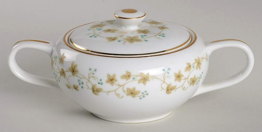 Ivy Ring Sugar Bowl & Lid by Halsey-1