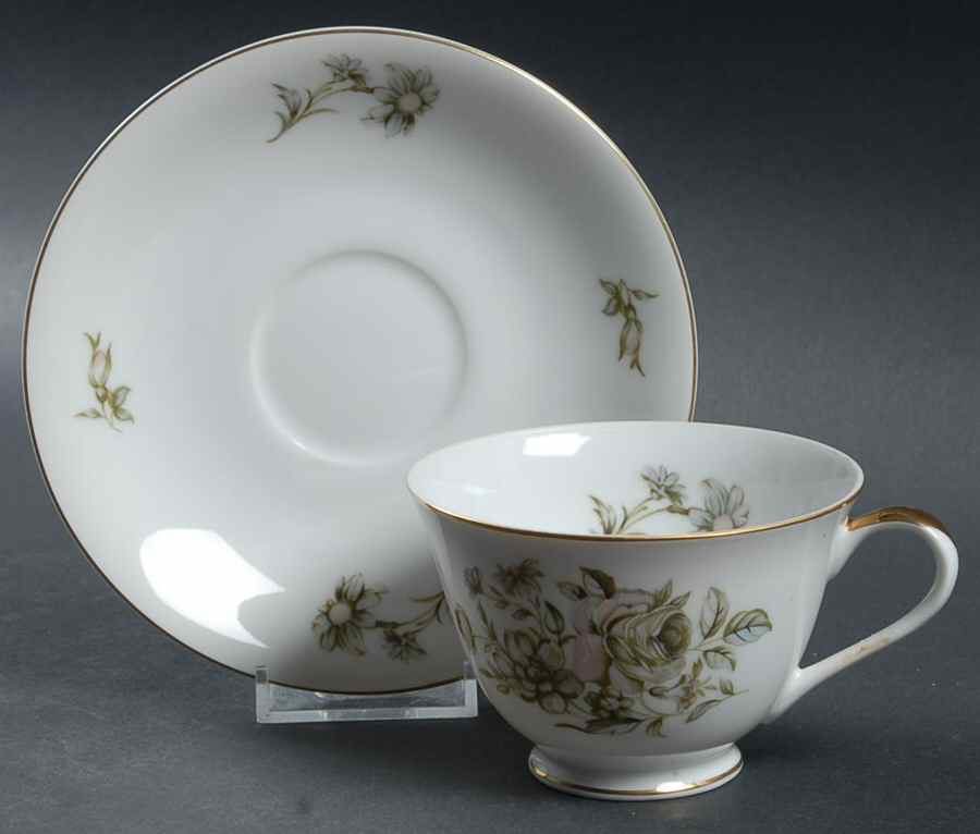 Rhine Footed Cup & Saucer Set by Halsey-1