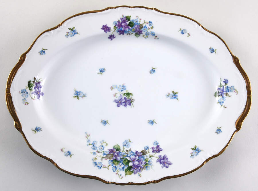 Spring Garden 14" Oval Serving Platter by Halsey-1