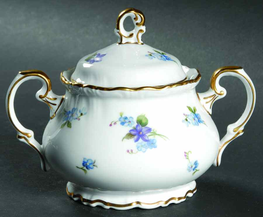 Spring Garden Sugar Bowl & Lid by Halsey-1