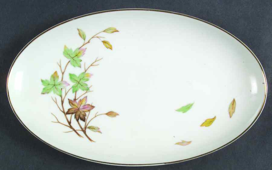 Swirling Leaves Relish/Gravy Underplate by Halsey-1