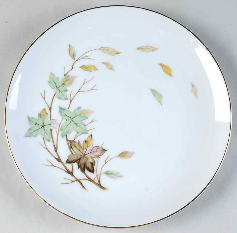 Swirling Leaves Salad Plate by Halsey-1