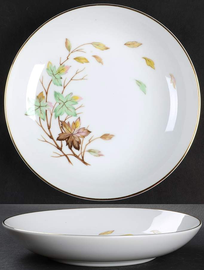 Swirling Leaves Coupe Soup Bowl by Halsey-1