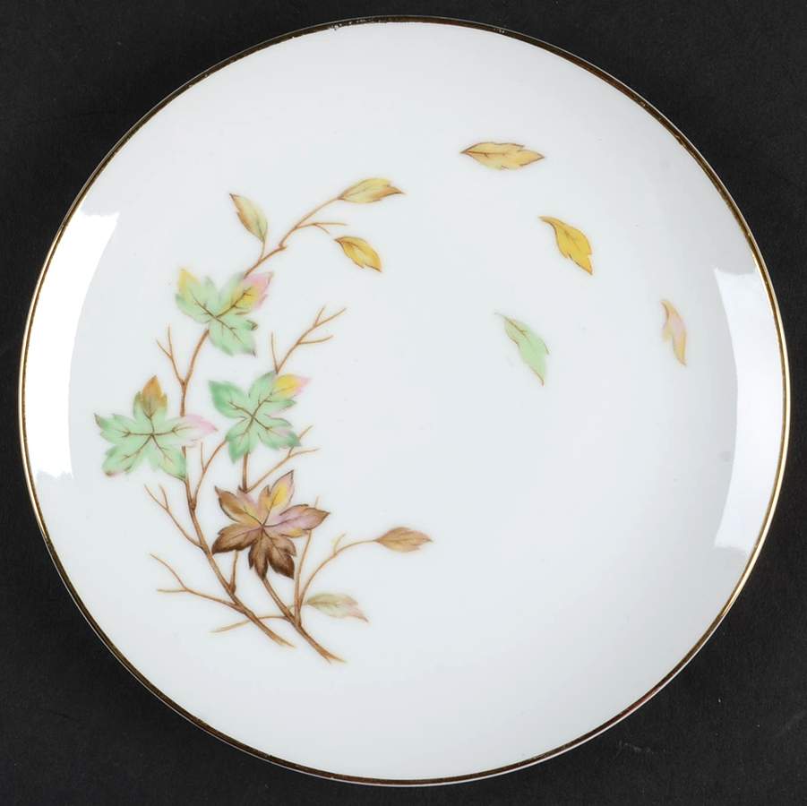 Swirling Leaves Bread & Butter Plate by Halsey-1