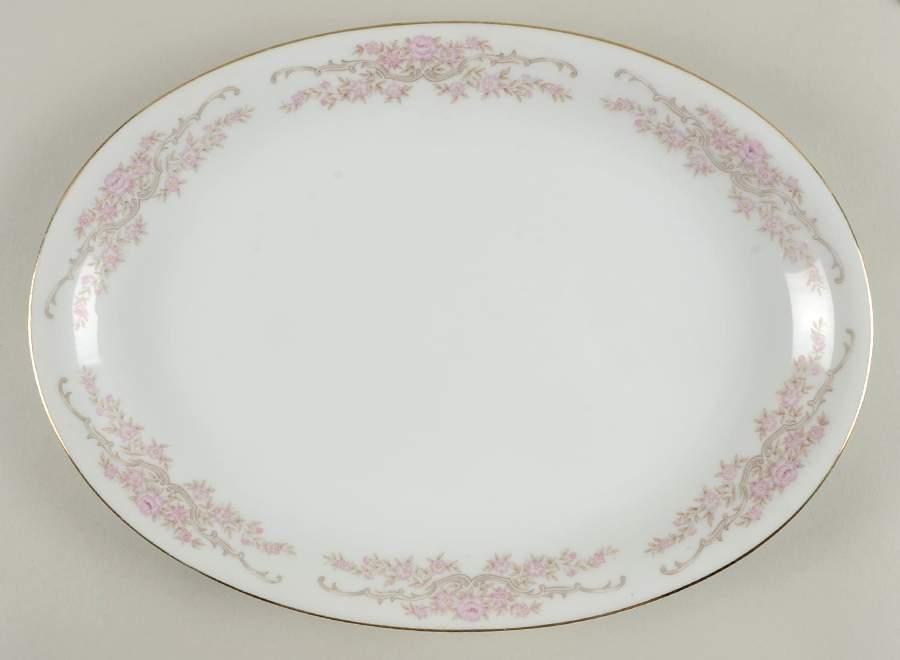 Sweetheart Rose 14" Oval Serving Platter by Halsey-1