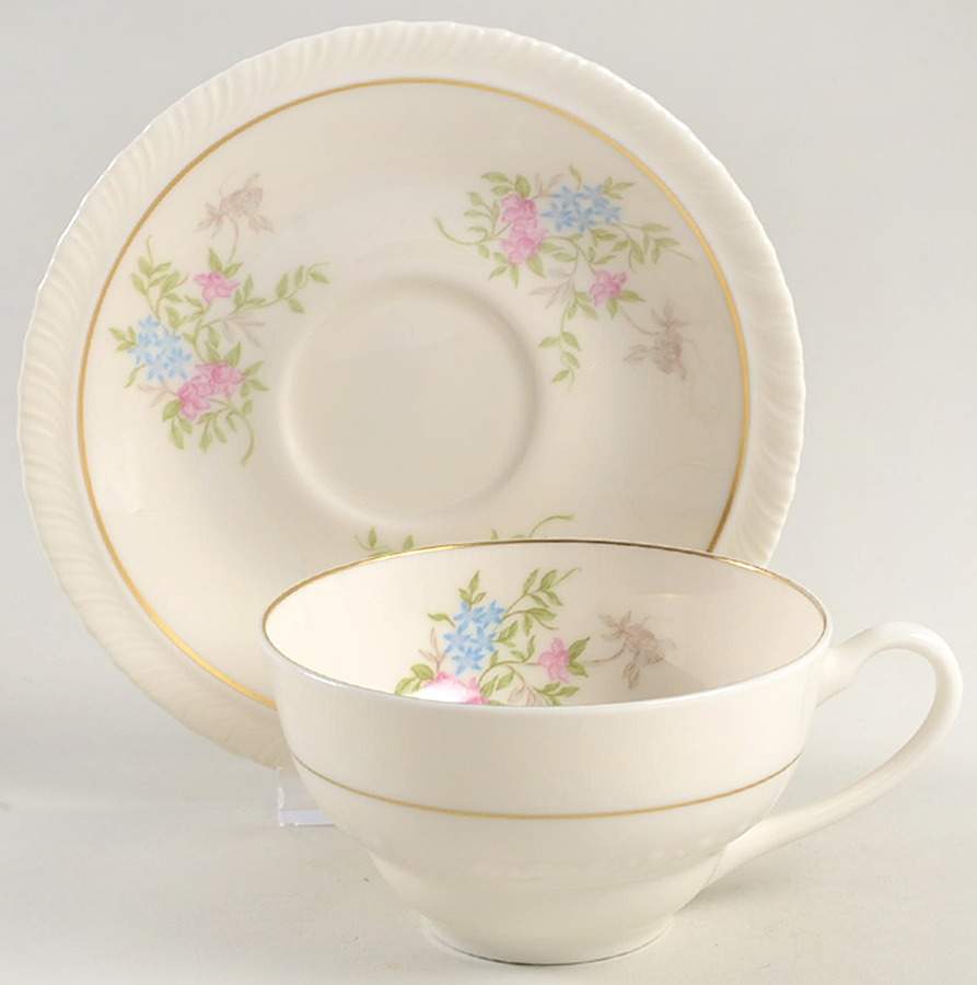 Spring Time Flat Cup & Saucer Set by Hanover-1
