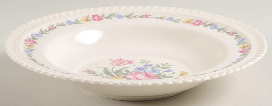 Bouquet Rim Soup Bowl by Harker-1