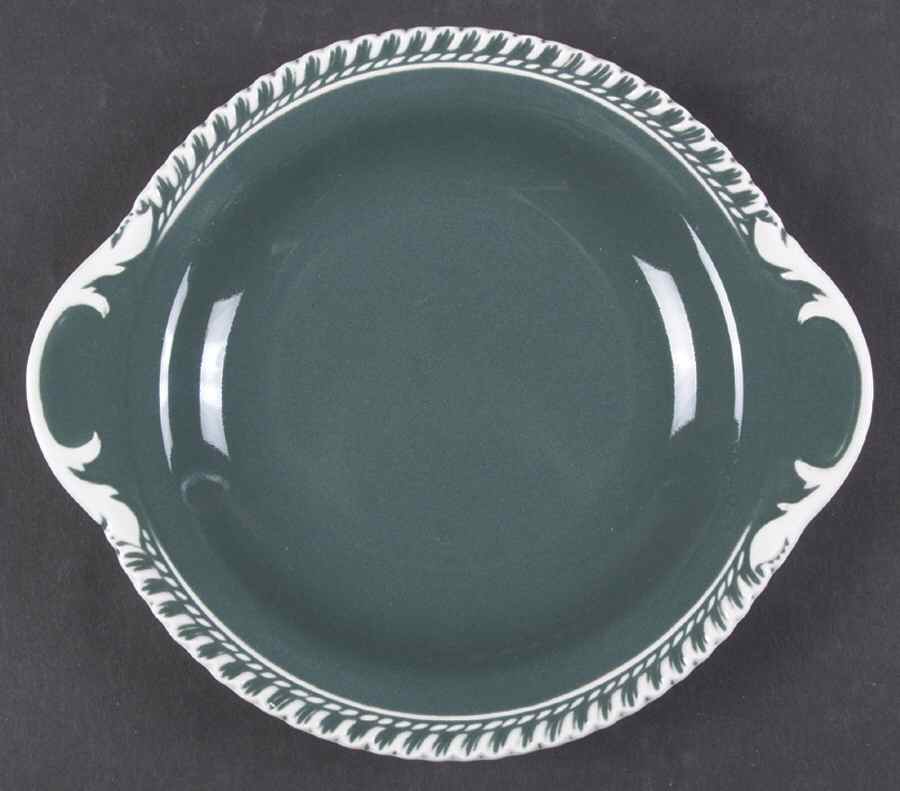 Corinthian (Dark Teal Green) Lugged Soup Bowl by Harker-1