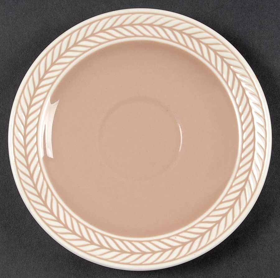 Laurelton Beige Saucer by Harker-1