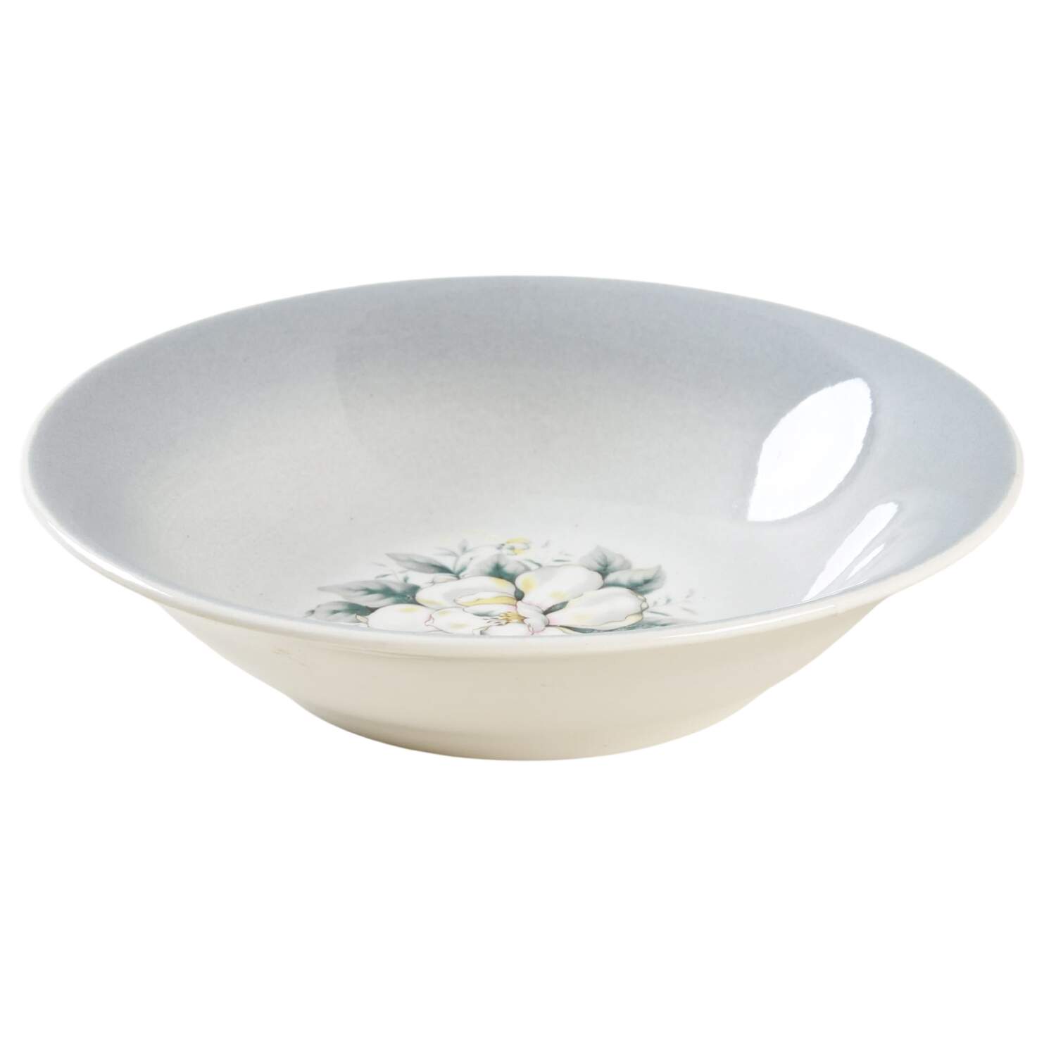 Springtime (Gray Rim) Coupe Cereal Bowl by Harker-1