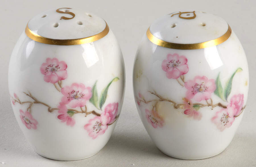 Blossomtime White Salt & Pepper Set by Heinrich - H&C-1