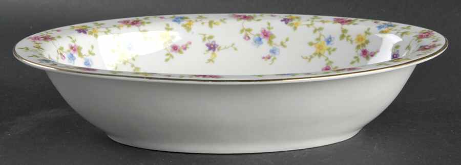 Coquette White 10" Oval Vegetable Bowl by Heinrich - H&C-1