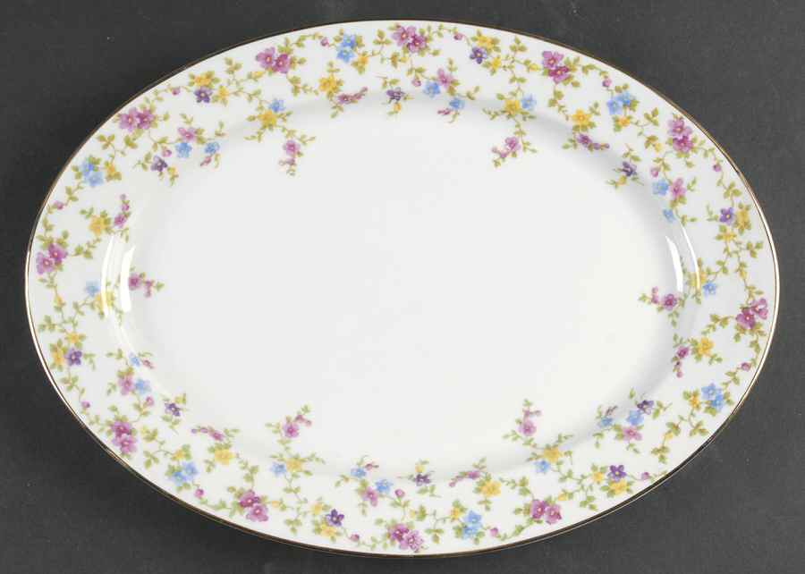 Coquette White 12" Oval Serving Platter by Heinrich - H&C-1