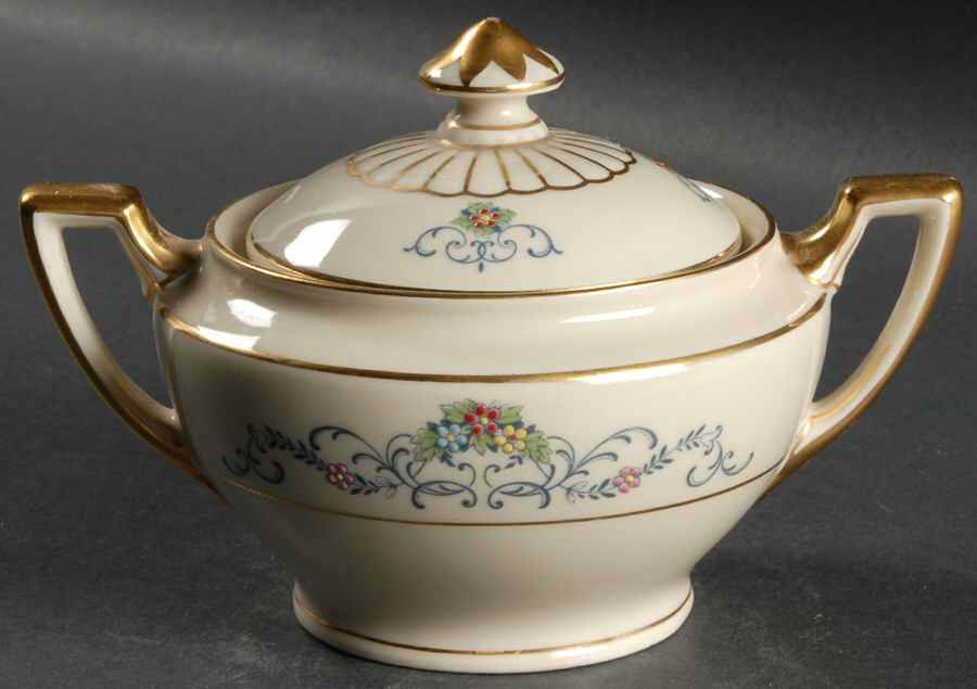 Ferndale (Older, Gold Trim) Sugar Bowl & Lid by Heinrich - H&C-1