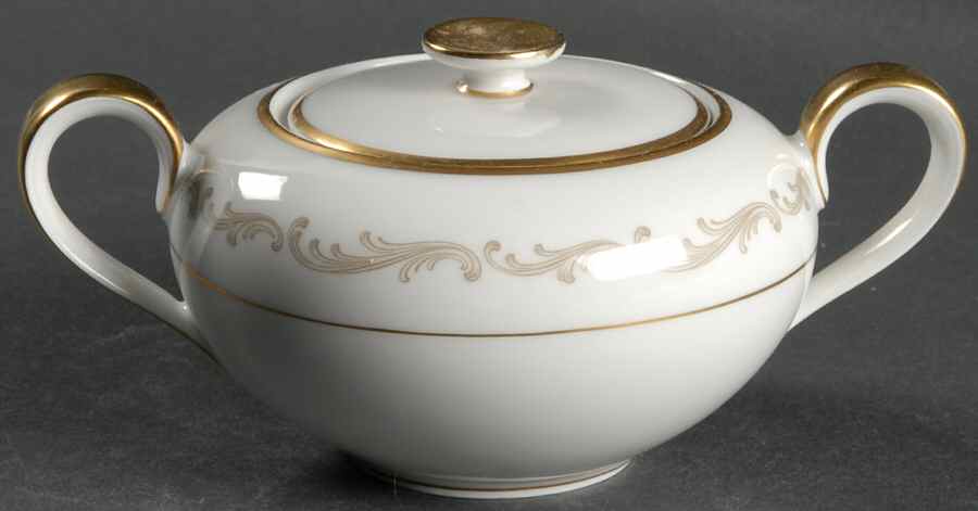 Golden Arc Sugar Bowl & Lid by Heinrich - H&C-1