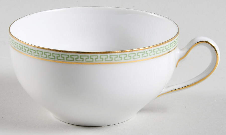 Greek Key Green Flat Cup by Heinrich - H&C-1