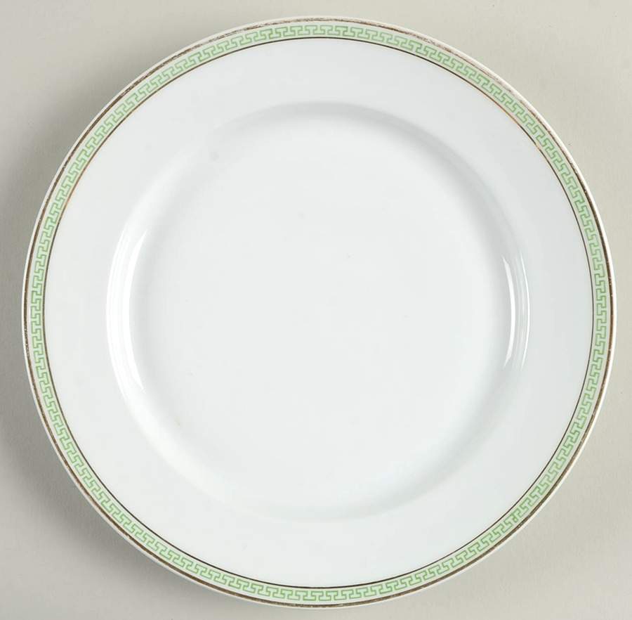 Greek Key Green Salad Plate by Heinrich - H&C-1