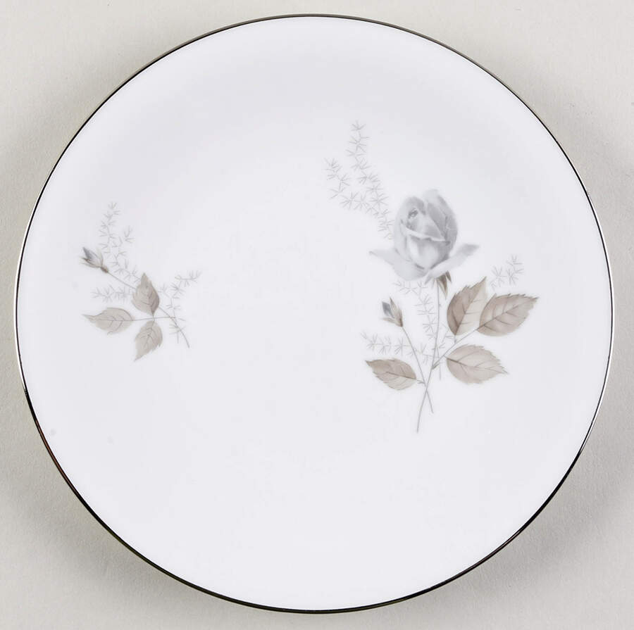 Grey Rose Salad Plate by Heinrich - H&C-1