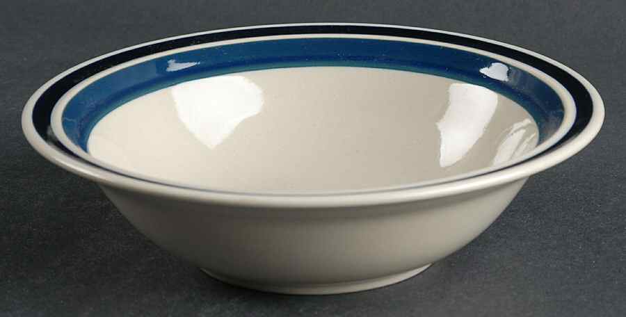 Estate Blue Navy Rim Cereal Bowl by Hearthside-1