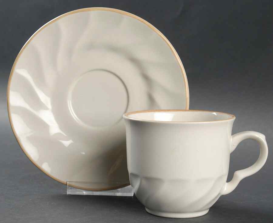 Simplicity Flat Cup & Saucer Set by Hearthside-1