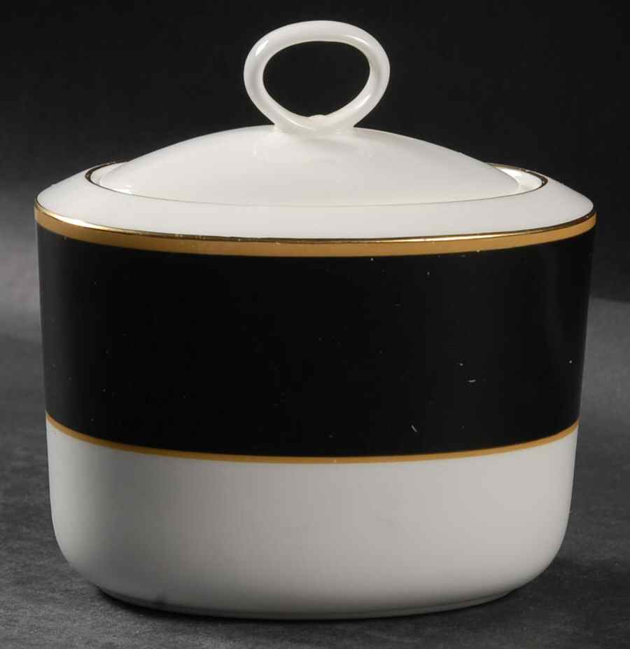 Venetian Ebony Sugar Bowl & Lid by Daniel Hechter-1