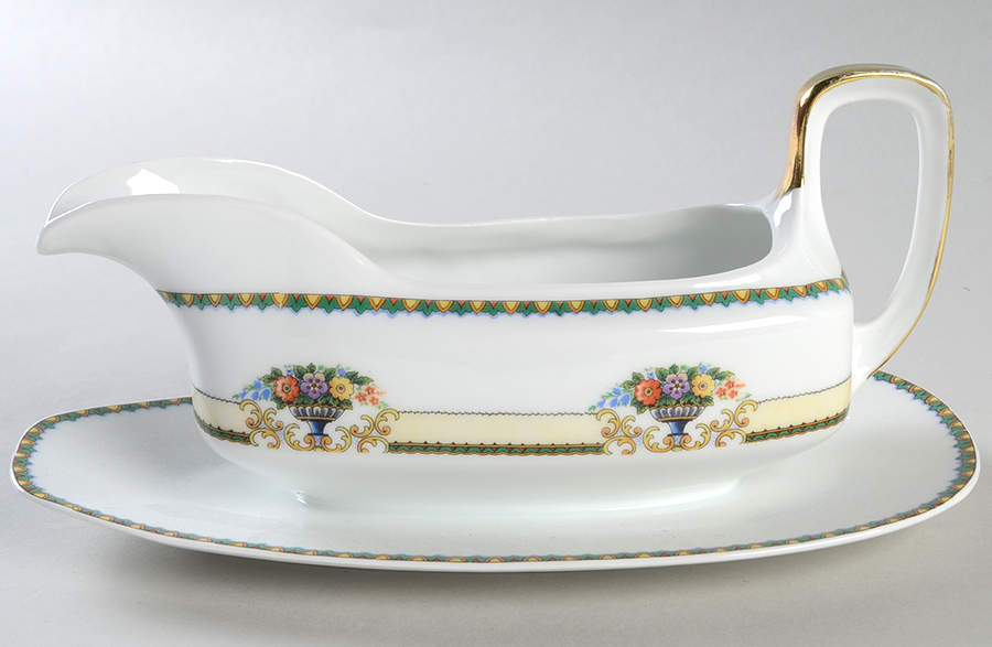 5993 Gravy Boat with Attached Underplate by Hertel Jacob-1