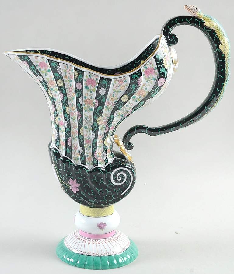 Black Dynasty (Sn) 34 Oz Pitcher by Herend-1